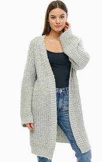 Серый кардиган крупной вязки Vero Moda