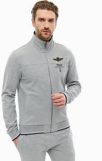 Хлопковая толстовка на молнии с карманами Aeronautica Militare