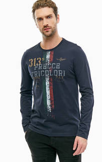 Хлопковая футболка с длинными рукавами Aeronautica Militare