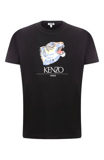 Хлопковая футболка с принтом Kenzo