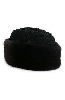 Шапка с отворотом из меха каракульчи FurLand