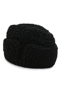 Шапка с отворотом из меха каракульчи FurLand