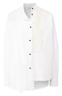 Хлопковая блуза асимметричного кроя Loewe