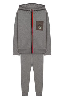 Комплект из хлопкового кардигана и брюк Moncler Enfant