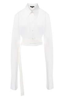 Хлопковая блузка с поясом Ann Demeulemeester