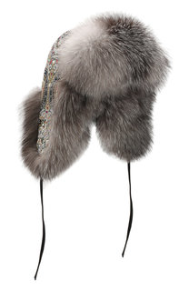 Шапка-ушанка из меха песца FurLand