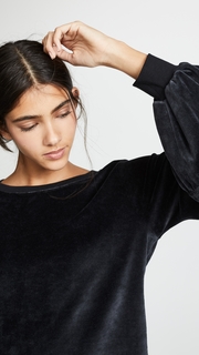 Nation LTD Kiera Velvet Lantern Sleeve Top