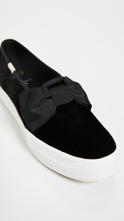 Keds x Kate Spade Triple Decker Bow Slip On Sneakers