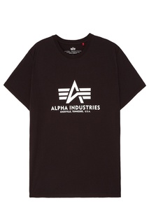 Черная футболка с логотипом Alpha Industries