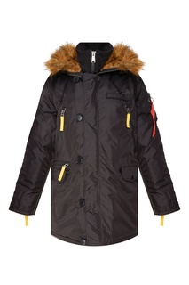 Утепленная черная куртка PPS N3B Alpha Industries