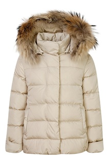 Бежевая куртка с мехом Il Gufo