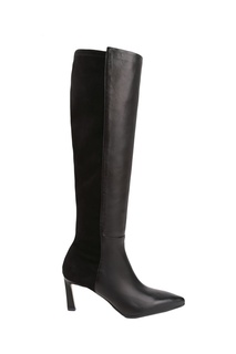 Черные комбинированные сапоги Demi 75 Stuart Weitzman