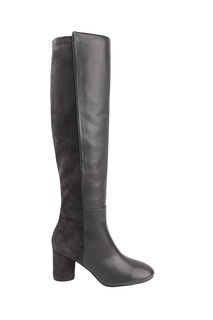 Серые комбинированные сапоги Eloise 75 Stuart Weitzman