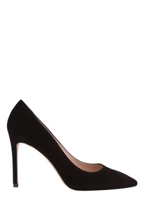 Черные замшевые туфли Leigh 95 Stuart Weitzman