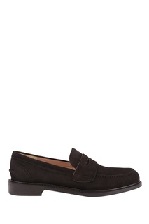 Черные лоферы из замши Stuart Weitzman