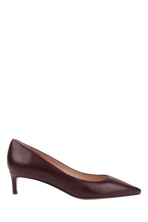 Бордовые туфли на низком каблуке Leigh 45 Stuart Weitzman