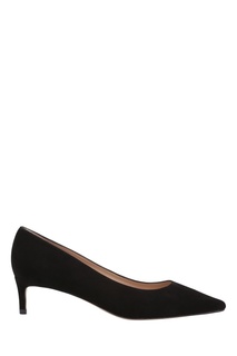 Черные туфли на низком каблуке Leigh 45 Stuart Weitzman