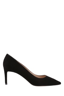 Черные замшевые туфли Leigh 70 Stuart Weitzman