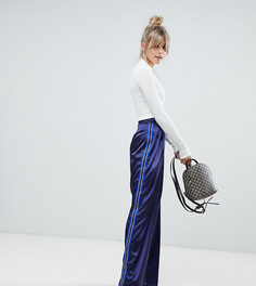 Темно-синие широкие брюки с полосками по бокам Boohoo - Темно-синий