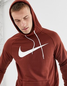 Коричневый худи с логотипом Nike Training 885818-250 - Красный
