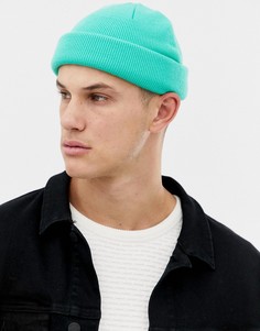 Зеленая шапка-бини ASOS DESIGN - Зеленый