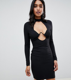 Облегающее платье мини с длинными рукавами ASOS DESIGN - Черный