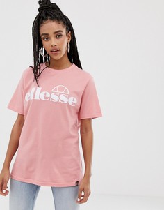 Футболка бойфренда с логотипом спереди Ellesse - Розовый