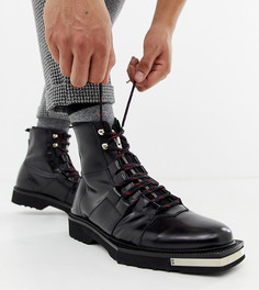 Кожаные ботинки на шнуровке ASOS DESIGN x LaQuan Smith - Черный