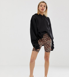 Леггинсы-шорты с леопардовым принтом ASOS DESIGN Petite - Мульти