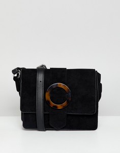 Черная сумка через плечо с пряжкой New Look - Черный