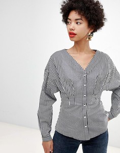 Приталенная рубашка в полоску Vero Moda - Мульти