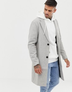 Серое пальто Pull&Bear - Серый