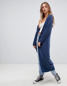 Удлиненный кардиган Free People Clearwater - Темно-синий
