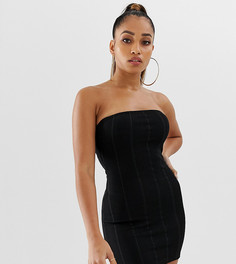 Черное бандажное платье-бандо мини Missguided Petite - Черный