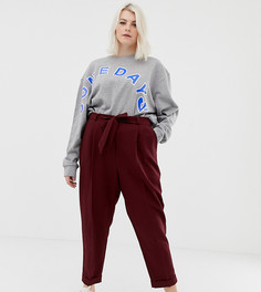 Брюки-галифе с поясом оби ASOS DESIGN Curve - Красный
