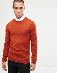 Обтягивающий джемпер из мериносовой шерсти ASOS DESIGN - Оранжевый