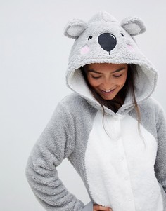 Комбинезон для дома коала с ушками ASOS DESIGN - Серый