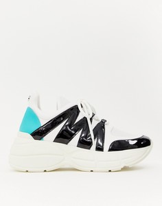 Белые кроссовки с разноцветным принтом Steve Madden Mayday - Белый