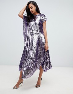 Асимметричное платье с пайетками ASOS EDITION - Фиолетовый