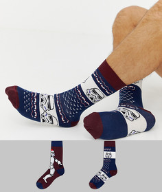 Набор из 2 пар носков в новогоднем стиле со штурмовиками ASOS DESIGN - Мульти