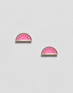 Серьги-гвоздики в виде арбуза Skinny Dip - Розовый Skinnydip
