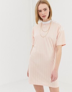 Розовое платье с трилистником adidas Originals - Розовый