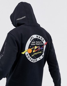 Худи черного цвета с принтом на спине Vans x Space Voyager VN0A3J2IBLK1 - Черный