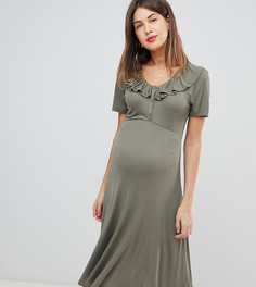 Приталенное платье миди для кормящих мам ASOS DESIGN Maternity - Зеленый