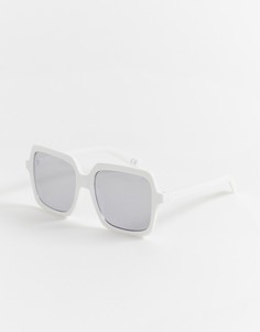 Солнцезащитные oversize-очки в квадратной оправе ASOS DESIGN - Белый