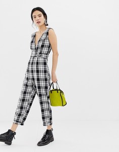 Комбинезон в клетку Miss Selfridge - Черный