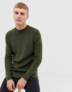 Джемпер цвета хаки с высоким воротом Burton Menswear - Зеленый
