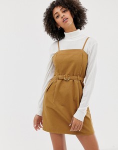 Джинсовое платье с поясом ASOS DESIGN - Рыжий