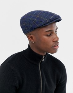 Головной убор в клетку Moss London - Синий