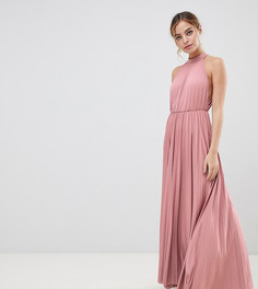 Платье-халтер макси эксклюзивно для ASOS DESIGN Petite - Розовый